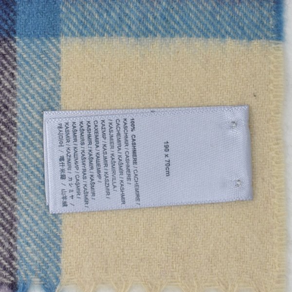 画像4: Johnstons ジョンストンズ WA000056KU0010 WA56 2022AW 大判 マフラー ストール チェック カシミア100％ メンズ レディース (4)