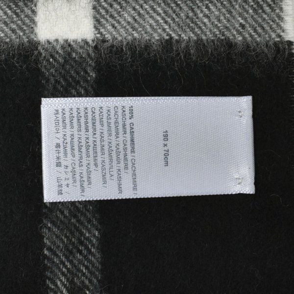 画像4: Johnstons ジョンストンズ WA000056KU0079 WA56 2022AW 大判 マフラー ストール チェック カシミア100％ メンズ レディース (4)