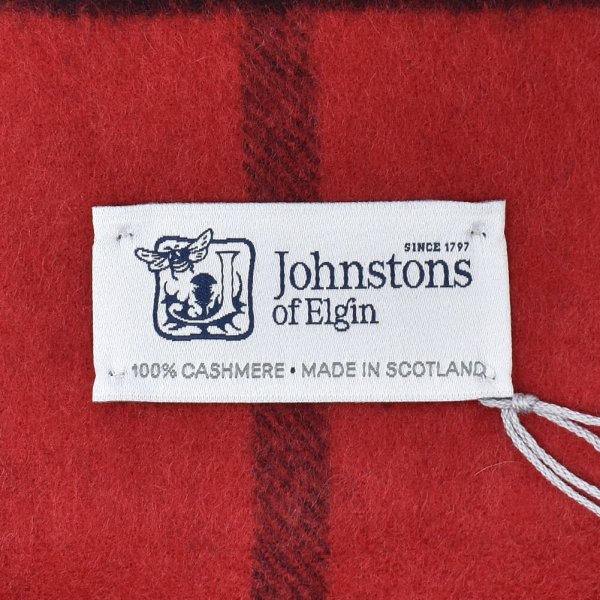 画像3: Johnstons ジョンストンズ WA000056KU0099 WA56 2022AW 大判 マフラー ストール チェック カシミア100％ メンズ レディース (3)