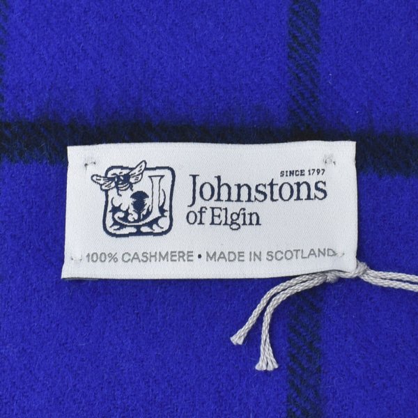 画像3: Johnstons ジョンストンズ WA000056KU0105 WA56 2022AW 大判 マフラー ストール チェック カシミア100％ メンズ レディース (3)