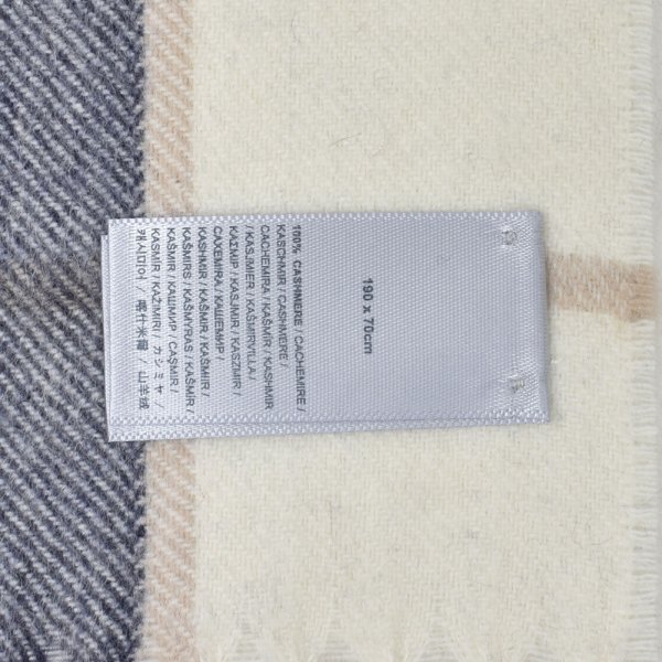 画像4: Johnstons ジョンストンズ WA000056RU5380 WA56 2022AW 大判 マフラー ストール チェック カシミア100％ メンズ レディース (4)