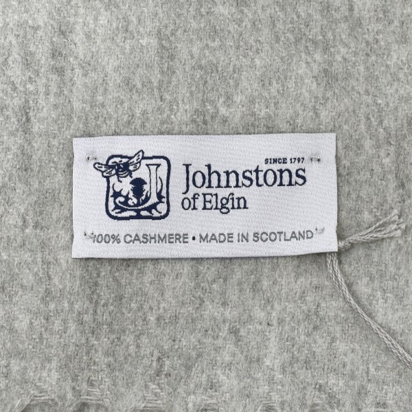 画像3: Johnstons ジョンストンズ WA000057HA0100 WA57 2022AW 中判 ストール マフラー カシミア 100％ 無地 メンズ レディース (3)