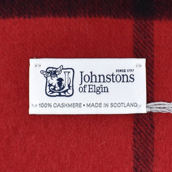 画像3: Johnstons ジョンストンズ WA000057KU0099 WA57 2022AW 中判 ストール マフラー カシミア 100％ チェック メンズ レディース (3)