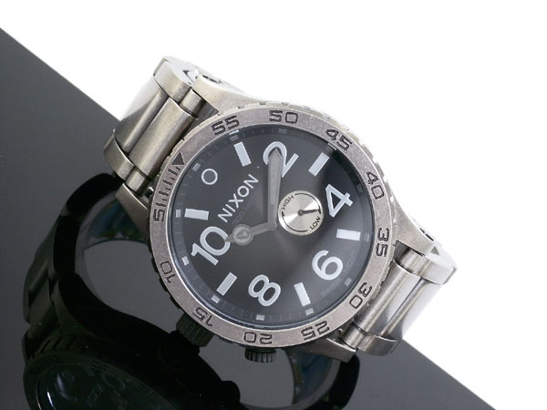 NIXON ニクソン 腕時計 51-30 ANTIQUE SILVER/BLACK A057-479