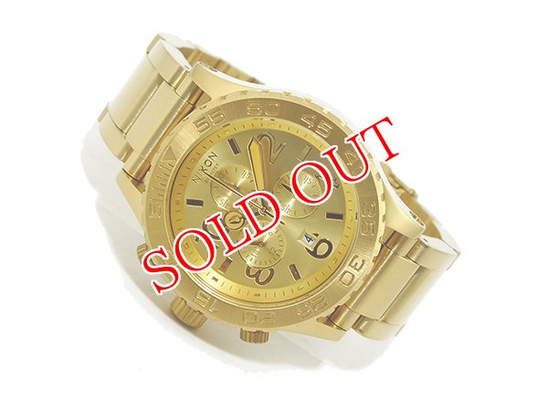 画像1: NIXON ニクソン 腕時計 42-20 CHRONO A037-502 ALL GOLD