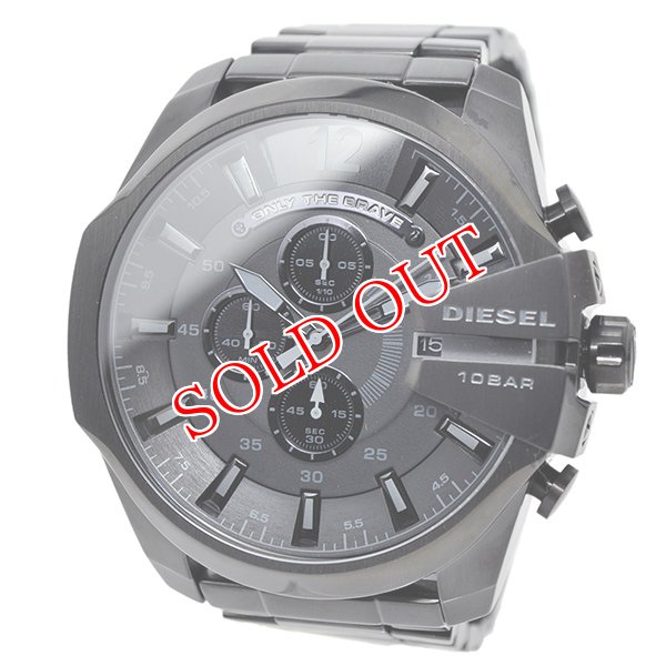 画像1: ディーゼル DIESEL メガチーフ メンズ クオーツ クロノ 腕時計 DZ4355 ブラック