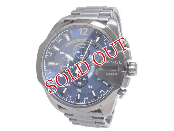 画像1: ディーゼル DIESEL クオーツ クロノグラフ メンズ 腕時計 DZ4329 ブルーブラック ブルー